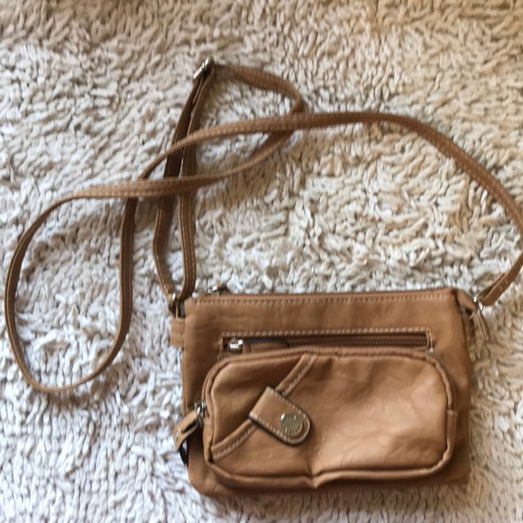 small tan crossbody purse